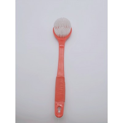 Promotion Gift Rub Back Plastic Long Soft Rubber Coating Handle Bath Brush